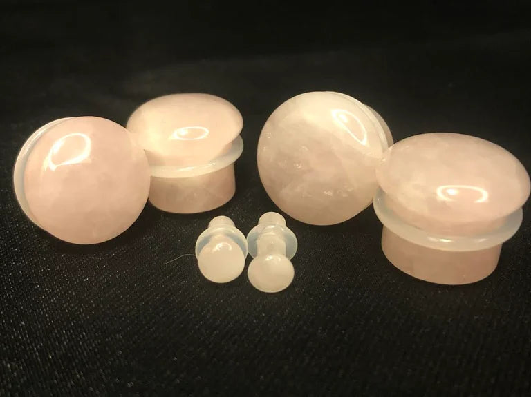 Rose Quartz Singleflare Plugs from Diablo Organics