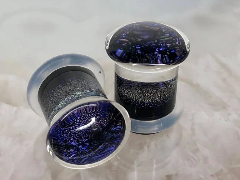 Gorilla Glass Dichroic Plugs - Deep Purple