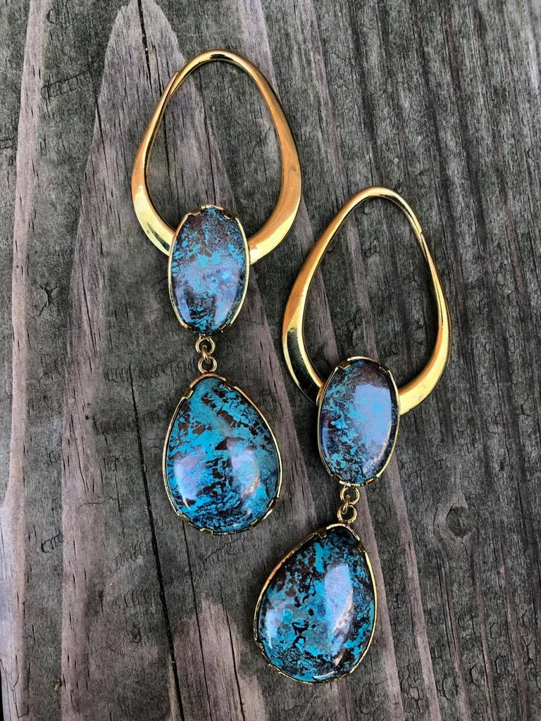 Chrysocolla earrings