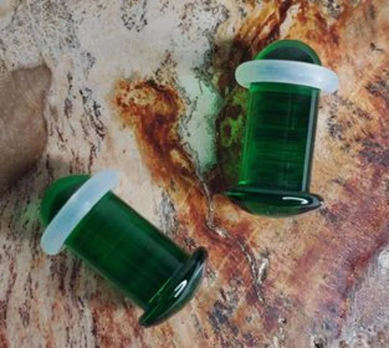 Simple plugs- emerald- from Gorilla glass