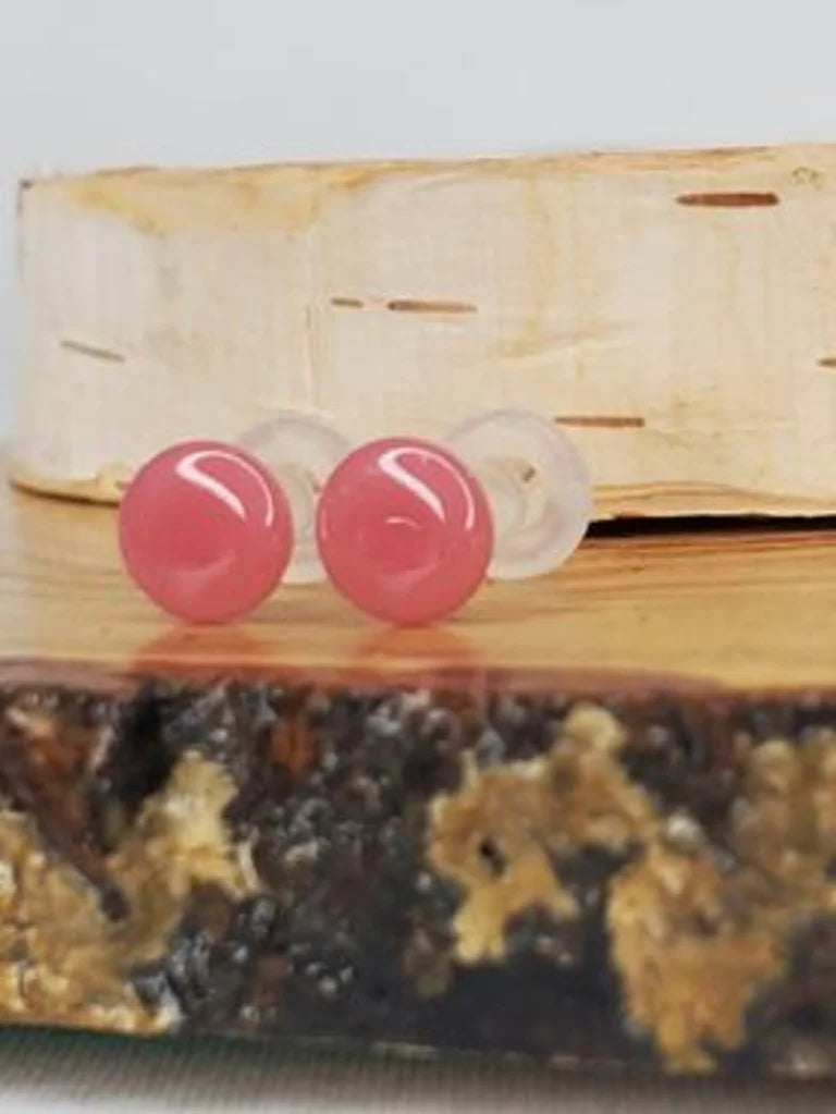 Color front plugs- Rose- from gorilla glass