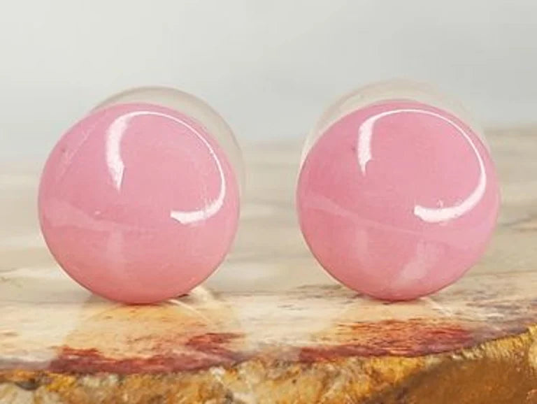 Color front plugs- pink- from gorilla glass