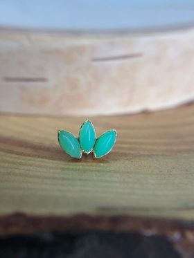 Chrysoprase triple marquise from Anatometal