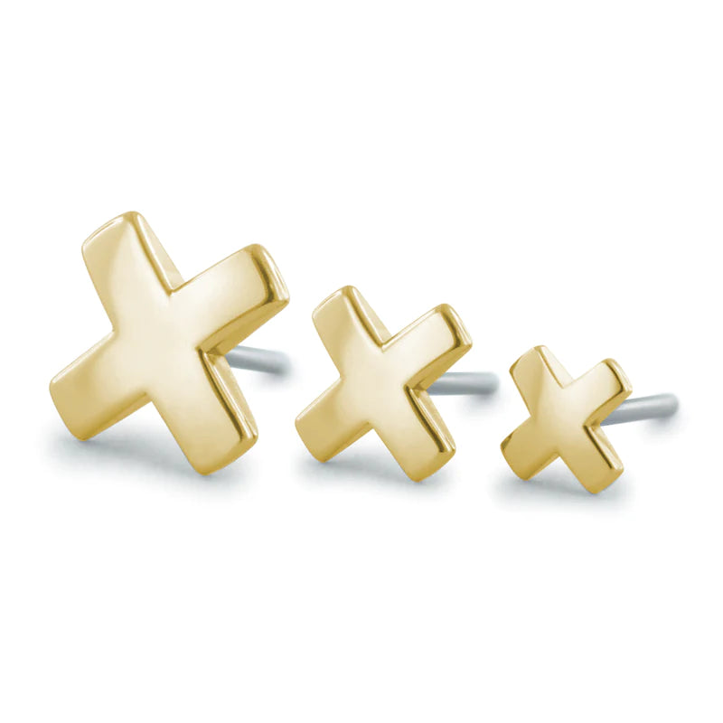 X shaped gold jewelry