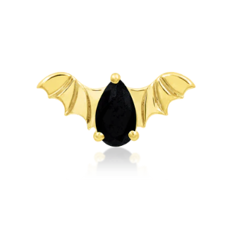 yellow gold bat jewelry halloween