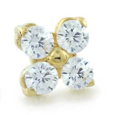 yellow gold flower jewelry