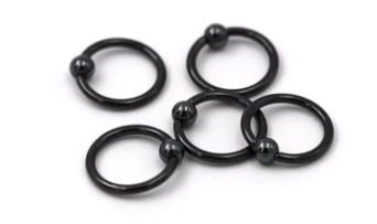 Niobium Captive bead rings from Jewelry This Way