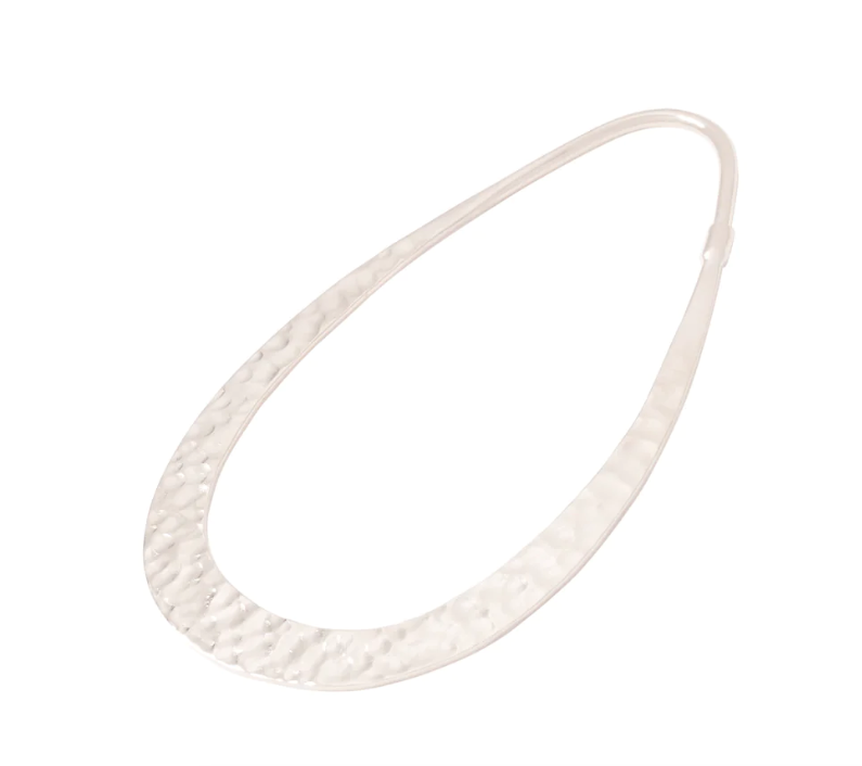 Hammered tear drop hoops from Diablo Organics
