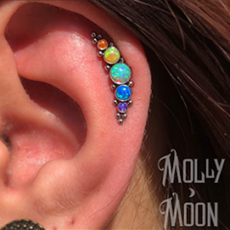 Opal rainbow cluster from Leroi
