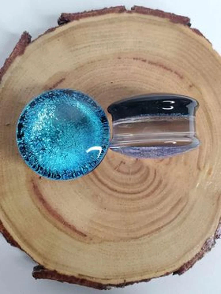DICHROIC PLUGS, BLUE from gorilla glass