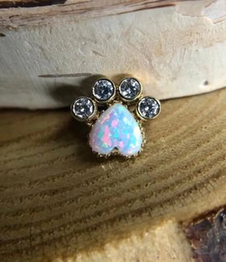 Paw- White opal- from anatometal