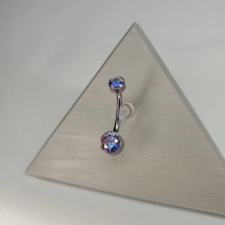 Aurora gem belly button jewelry
