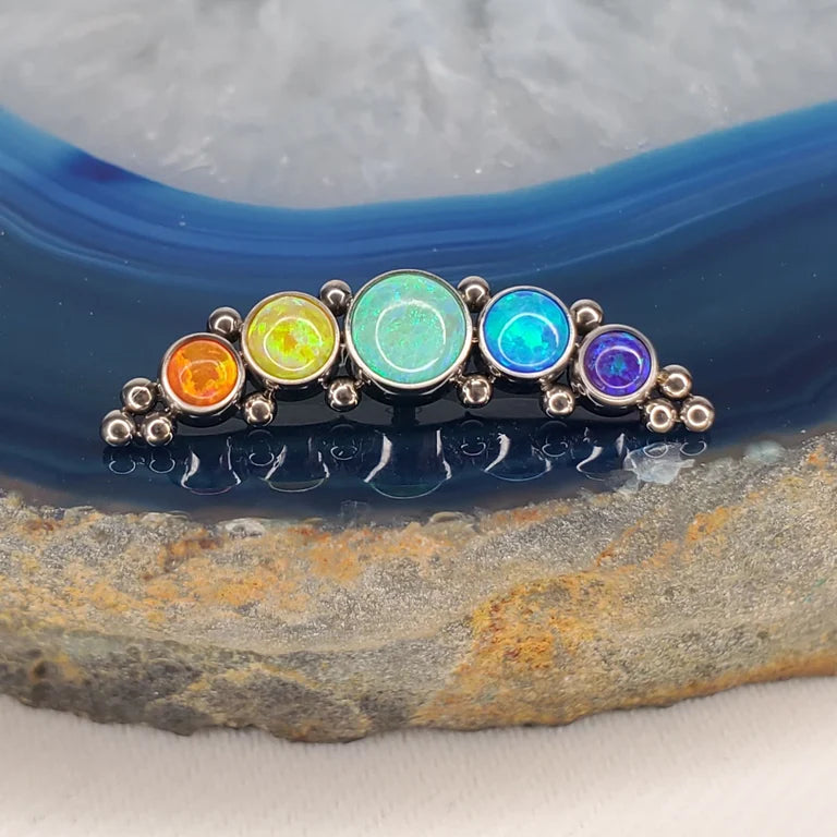 Opal rainbow cluster from Leroi