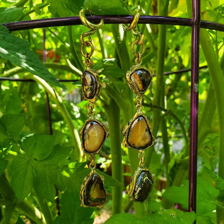 Feral Boulder opal triple dangles from diablo organics