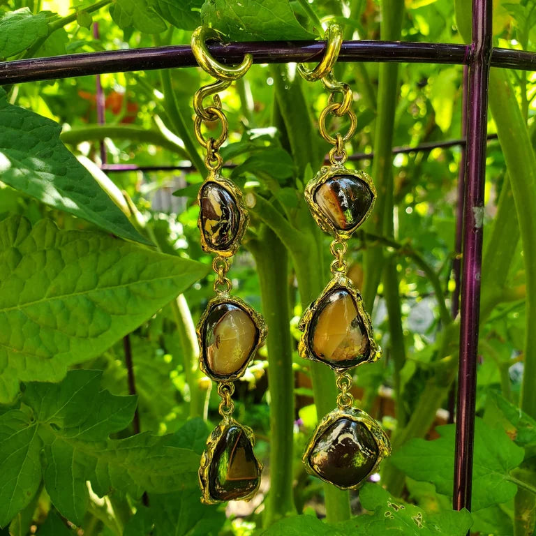 Feral Boulder opal triple dangles from diablo organics