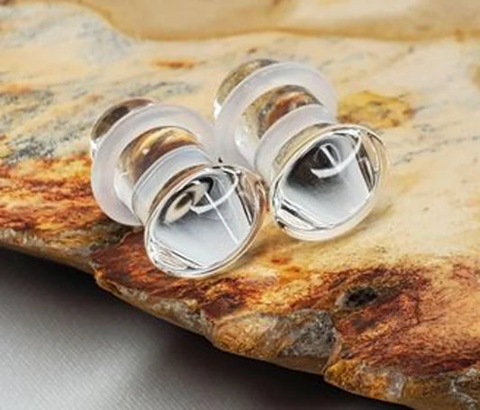 Simple plugs- "In Between sizes" -Clear-  from gorilla glass