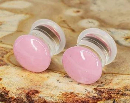 Color front plugs- pink- from gorilla glass