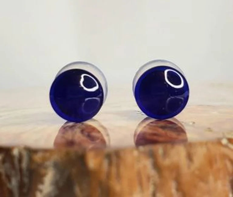 Simple plugs- colbalt- from gorilla glass