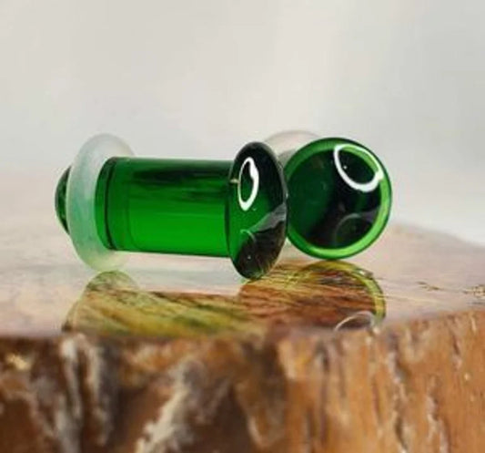 Simple plugs- emerald- from Gorilla glass