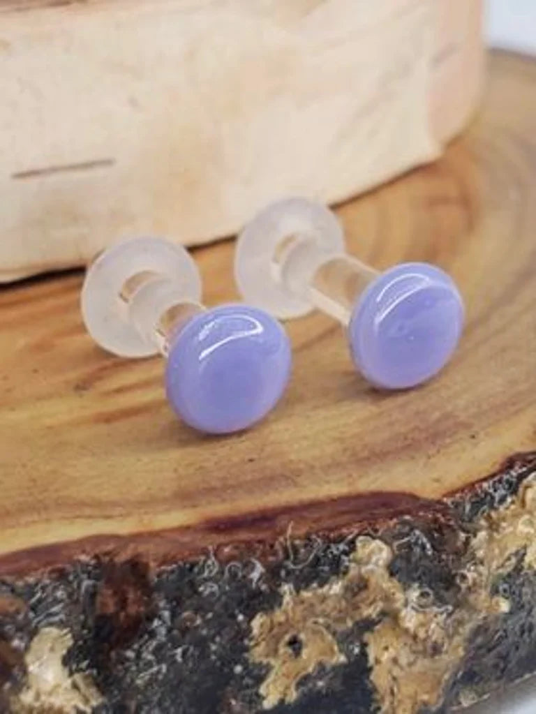 Color front plugs-Lilac- from gorilla glass