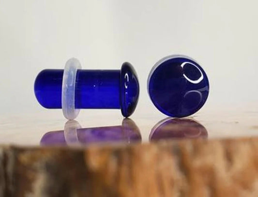 Simple plugs- colbalt- from gorilla glass