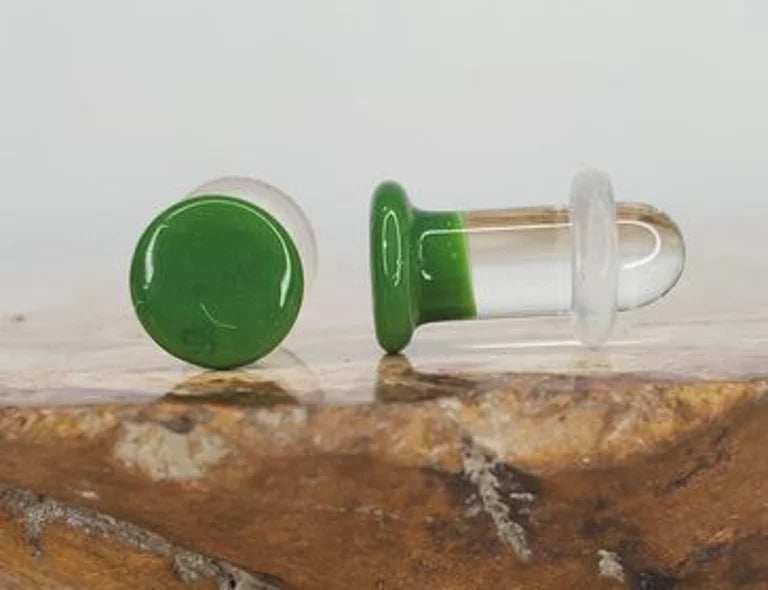 Color front plugs- Jade- from Gorilla glass