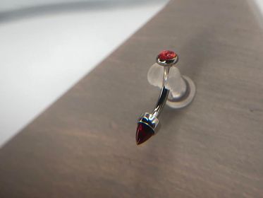 fire opal + garnet bullet curve