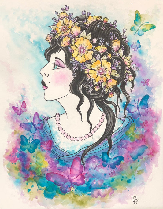 Flowers in her hair by Carrie