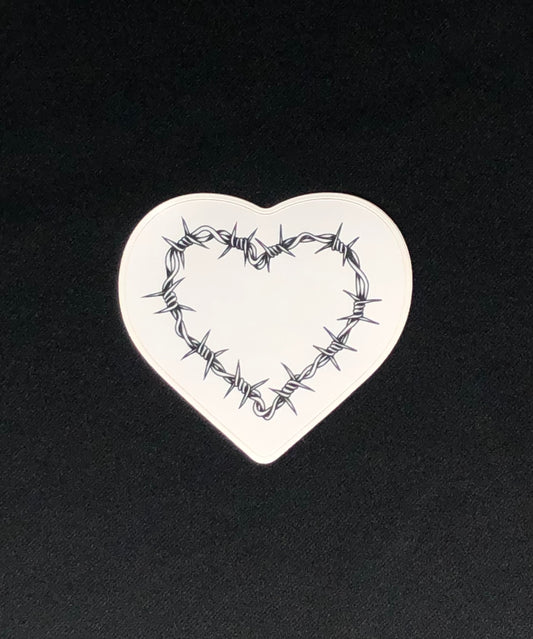 Barbed Wire Heart Sticker