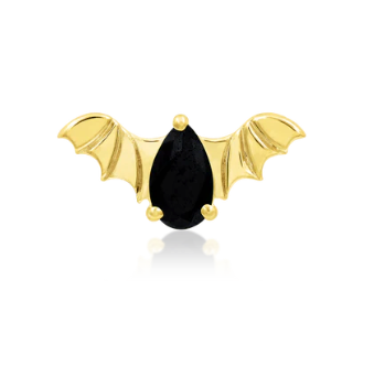 yellow gold bat jewelry halloween 