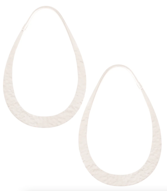 Hammered tear drop hoops from Diablo Organics