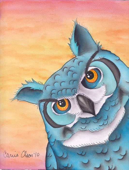 Big Blue Owl by Carrie