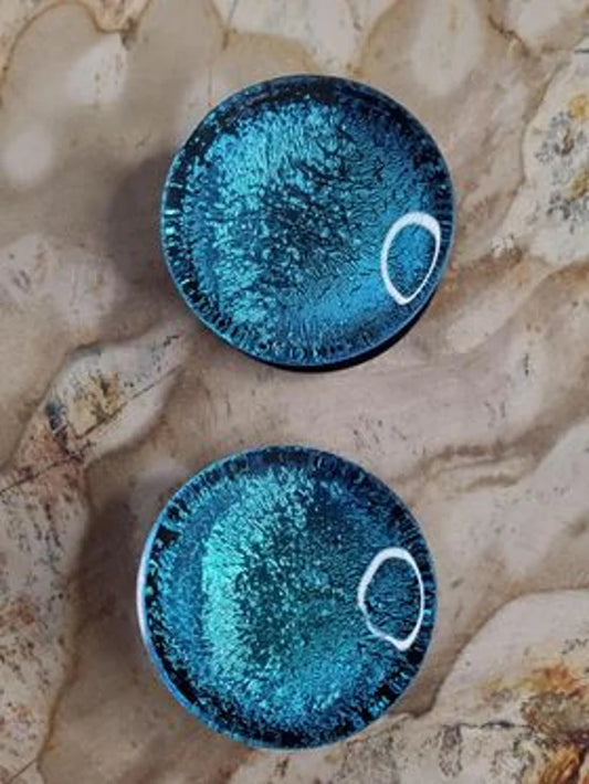 DICHROIC PLUGS, BLUE from gorilla glass