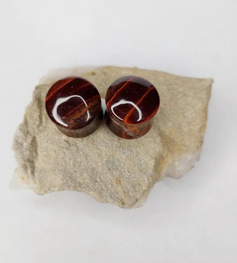 Red Tigers Eye Plugs from Evolve